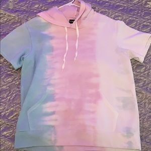 Short Sleeve Tie Dye Hoodie